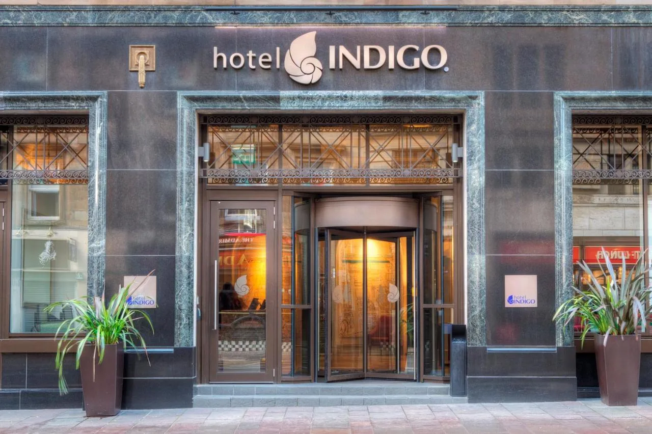 a store front of a hotel indigo at Hotel Indigo Glasgow by IHG in Glasgow